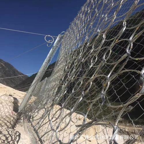 丝,网及制品 金属网 防护网 >sns被动环形钢丝绳边坡防护网的构造及
